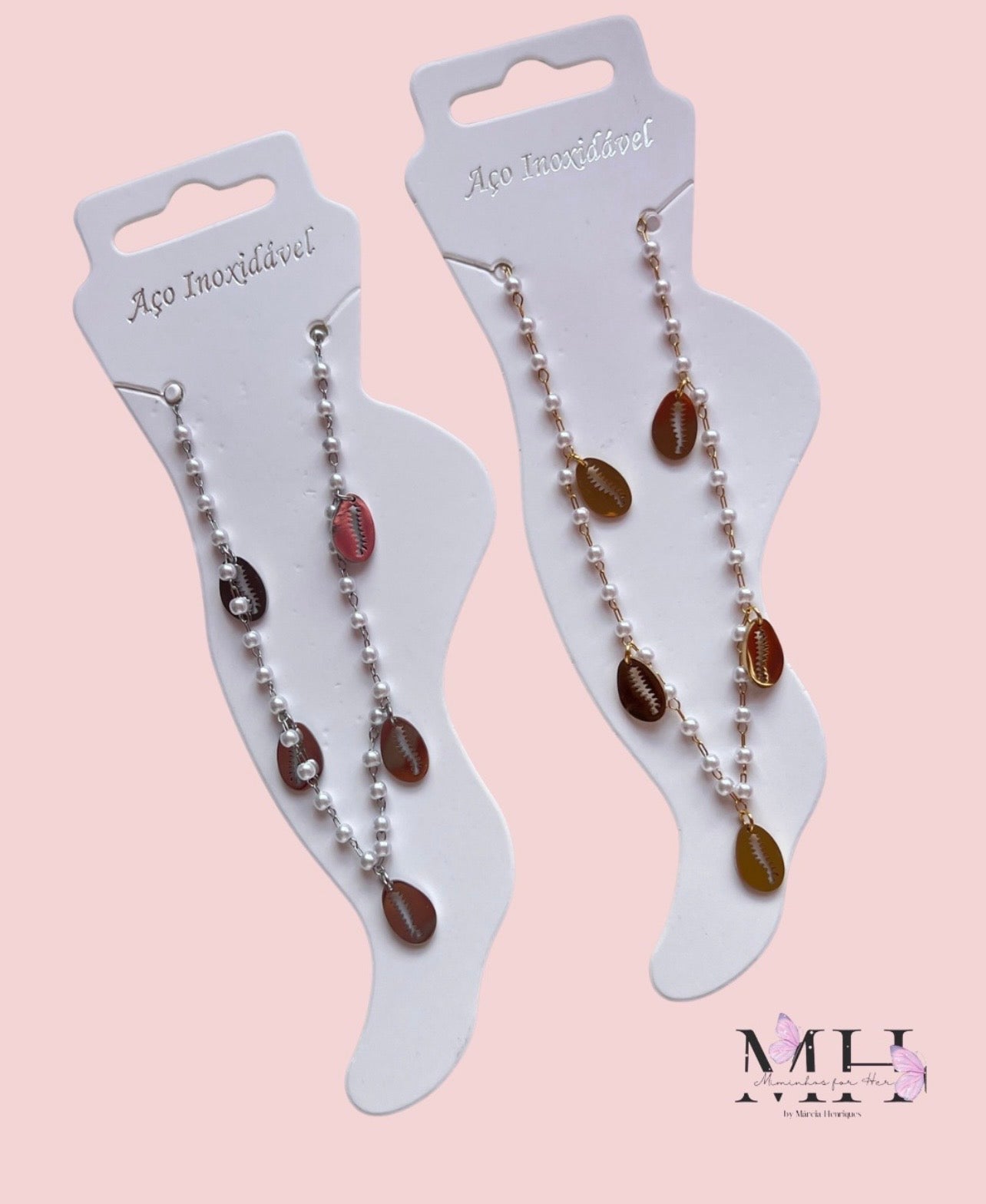 Pulseira para o pé búzio- MH