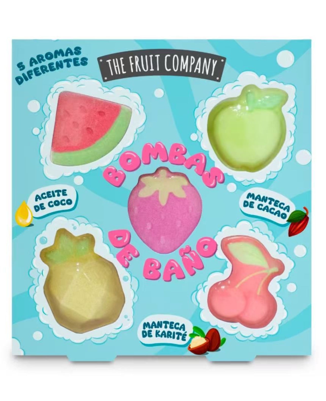 Pack de 5 Bath Bombs- The Frui Company