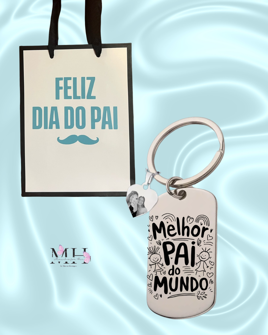 Porta-Chaves Dia do Pai com foto- MH