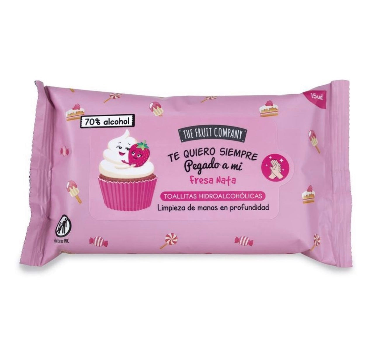 Toalhitas Cara, mãos e WC de Morango e Nata- The Fruit Company
