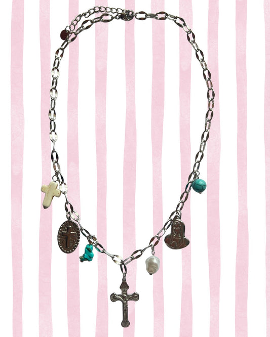 Colar Charm Cruz- MH