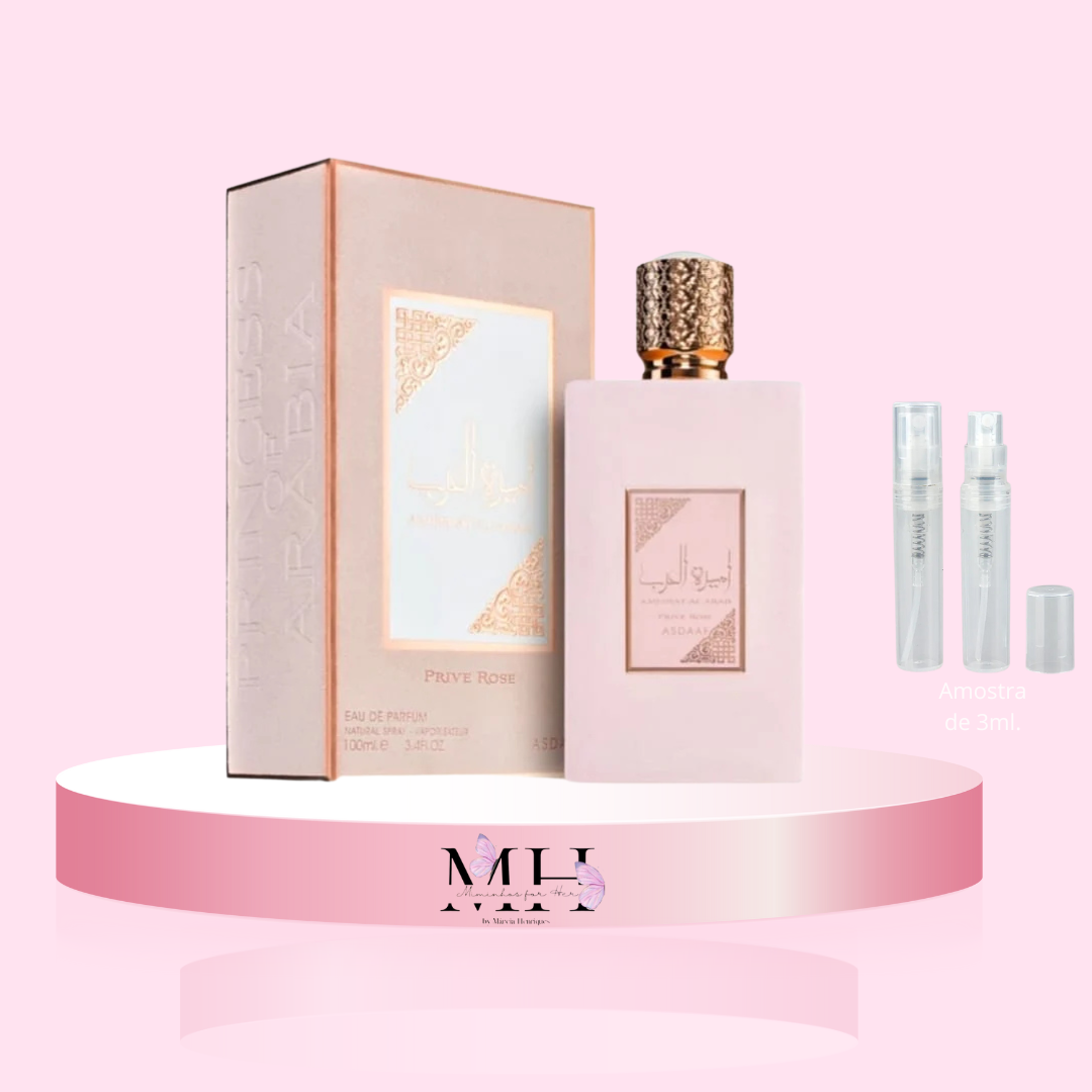 Amostra de Perfume Árabe Princesa das Arábias Rose de 3 ml- MH