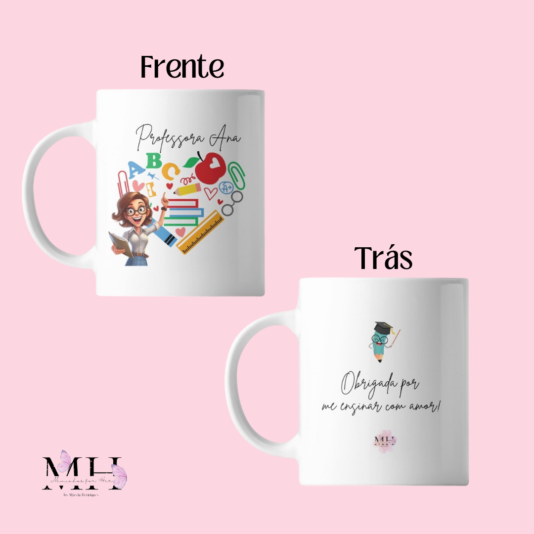 Caneca para Professor/ Auxiliar Personalizada- MH