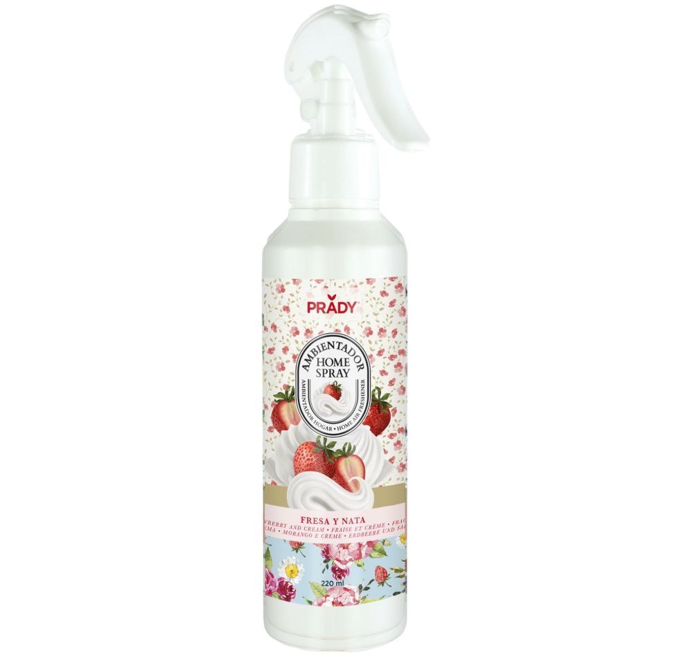 Ambientador Spray Morango e Nata 220ml- Prady