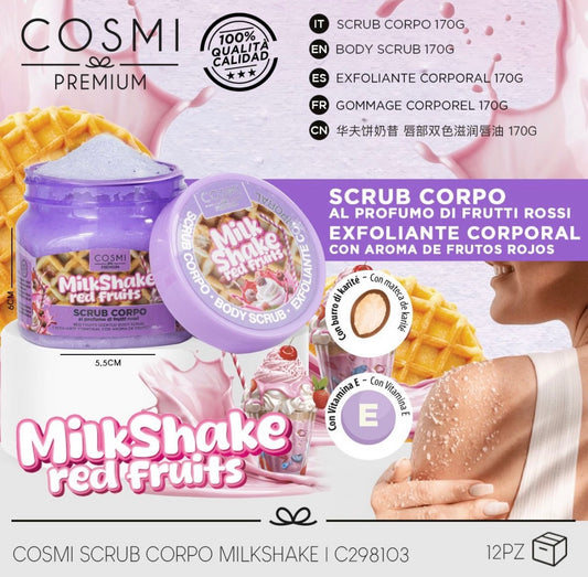Exfoliante Corporal Milkshake de Frutos Vermelhos- Cosmi