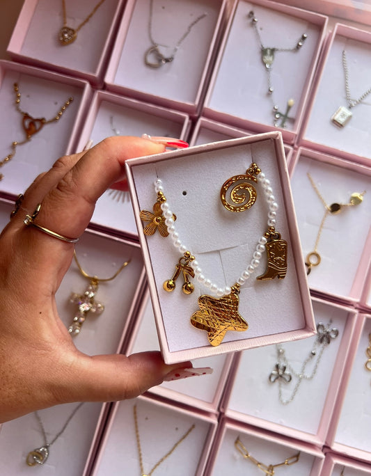 Colar Pérolas Charms- MH