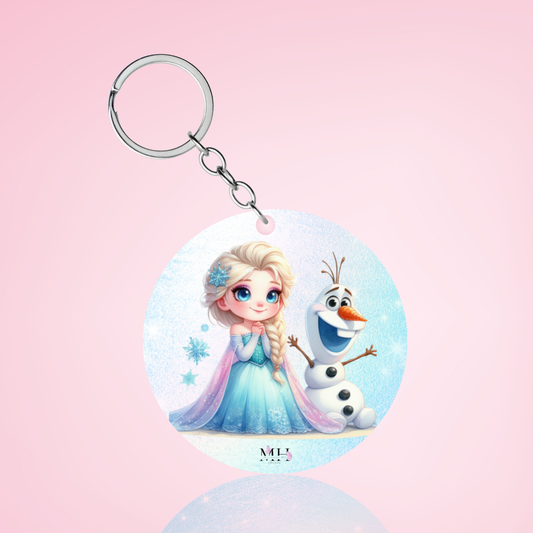 Porta-chaves Elsa e Olaf