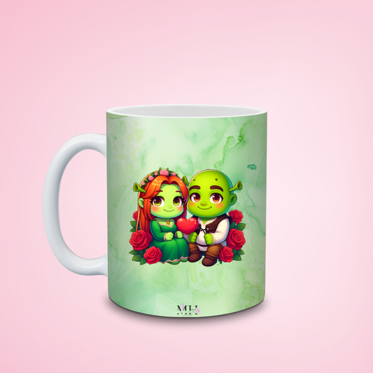 Caneca Shrek e Fiona