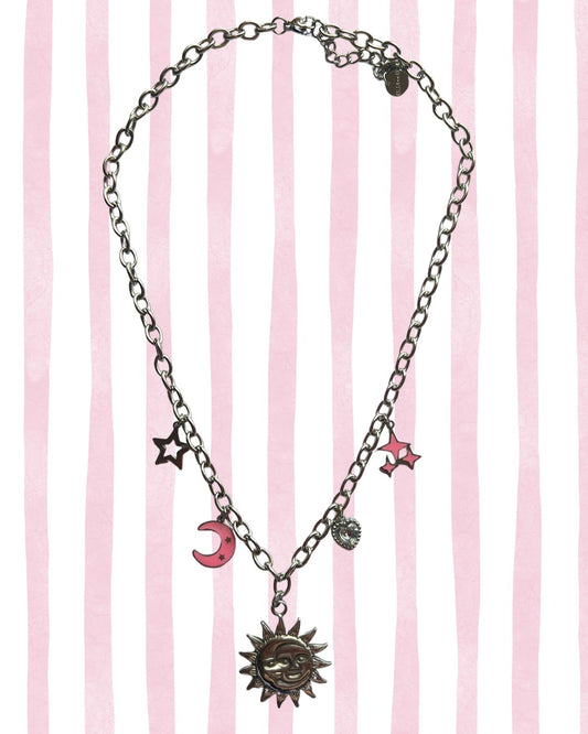 Colar Charm Sol e Lua- MH