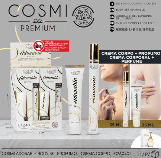 Mini-Perfume + Creme de corpo Adorable- Cosmi