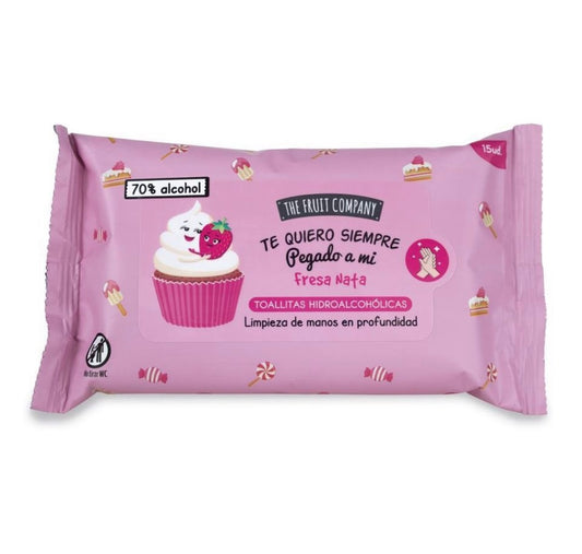 Toalhitas Cara, mãos e WC de Morango e Nata- The Fruit Company