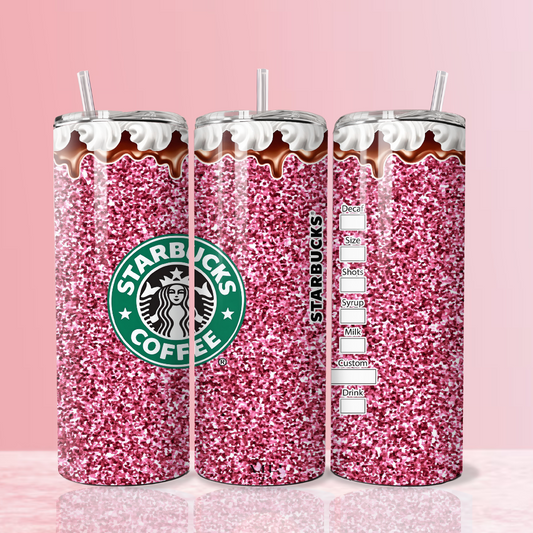 Tumbler Glitter Rose térmico 590ml- MH