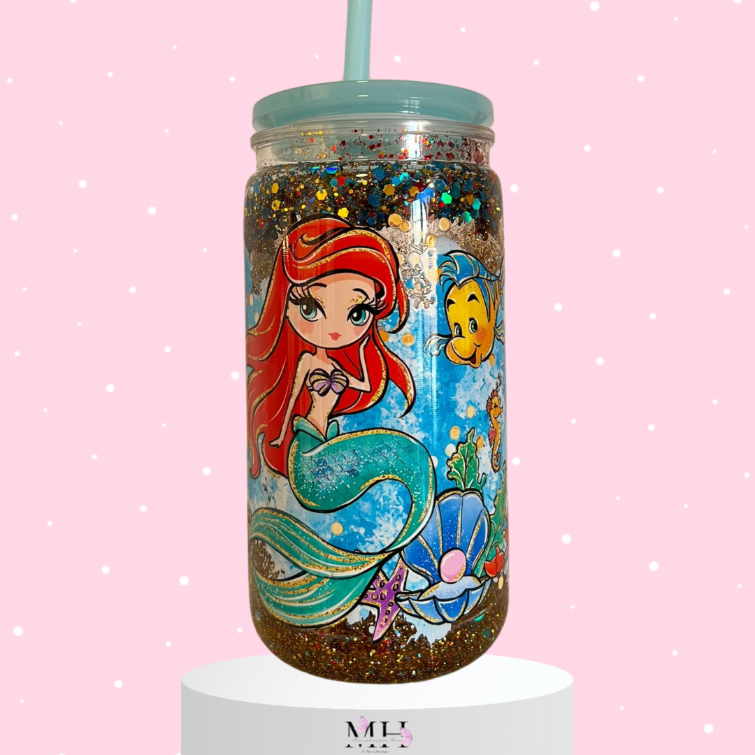 Copo Glitter 470ml Ariel- MH