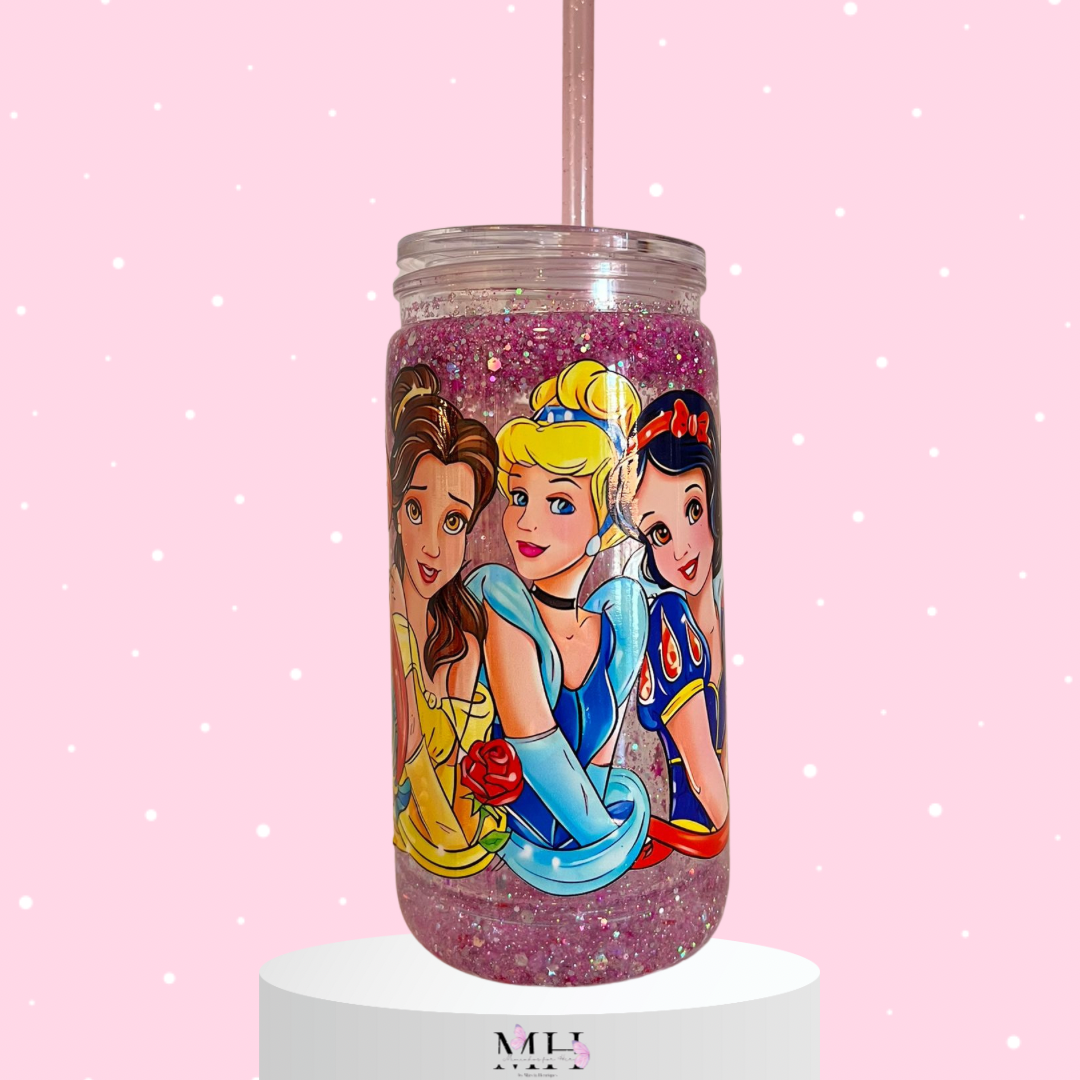 Copo Glitter 470ml Princesas - MH