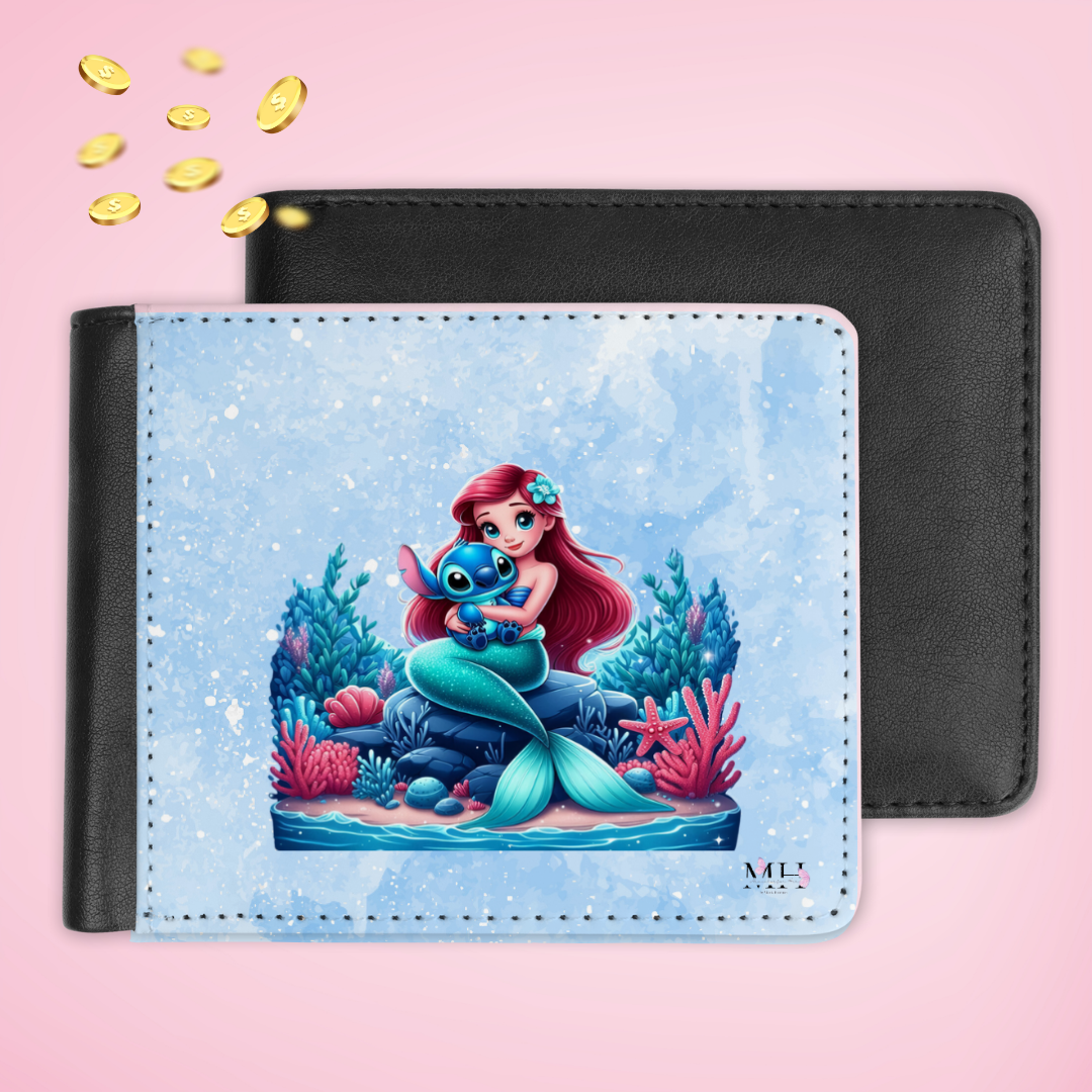 Carteira Pogue Ariel e Stitch