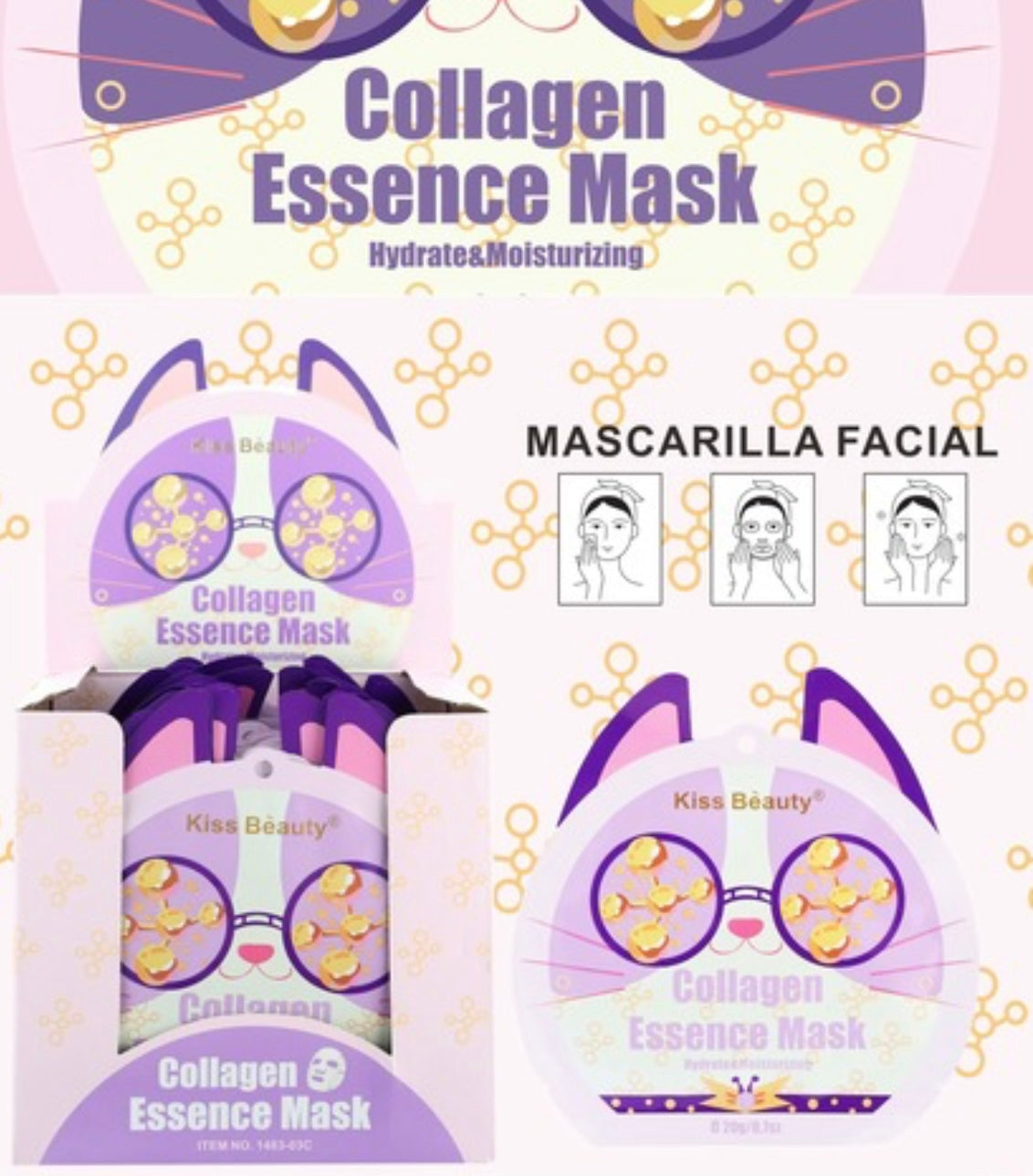 Máscara facial de colagénio- Karitè