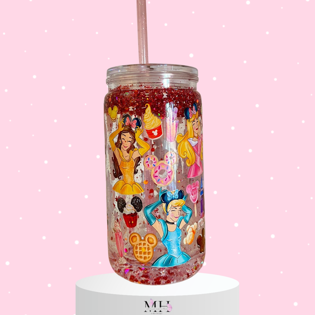 Copo Glitter 470ml Princesas - MH