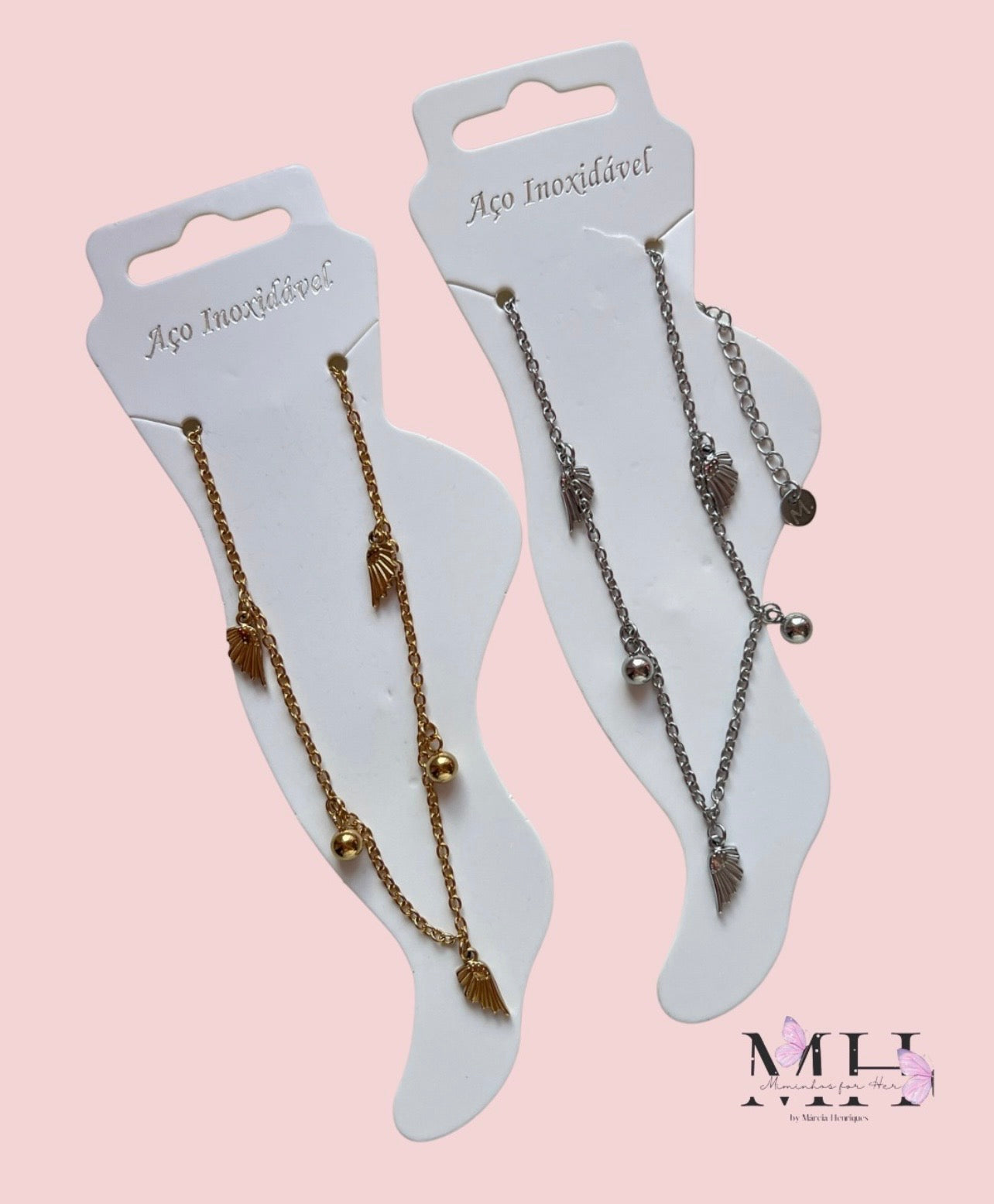 Pulseira para o pé Asa 🪽- MH