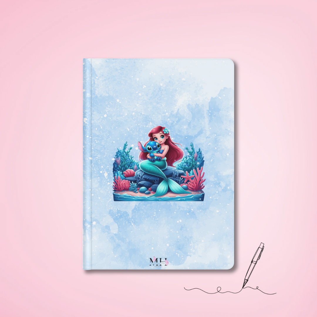 Caderno de notas Baby Ariel e Stitch