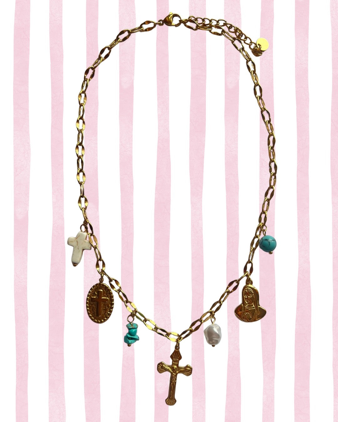 Colar Charm Cruz- MH