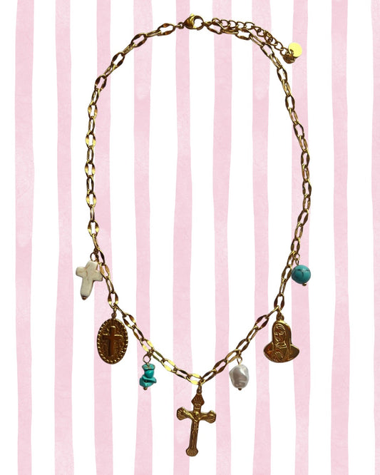 Colar Charm Cruz- MH