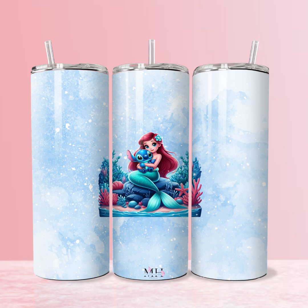 Tumbler 900ml Ariel e Stitch