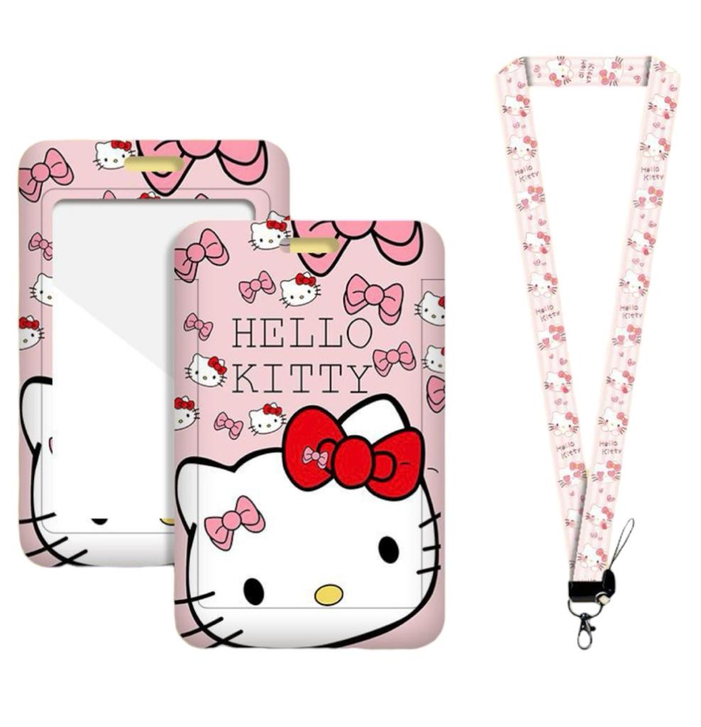 Card Holder &amp; Keychain Ribbon Hello Kitty - Disney