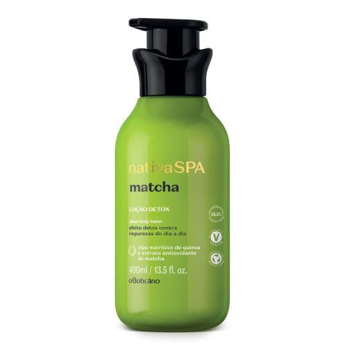 Loção Detox Corporal Matcha, de 400ml- NativaSpa