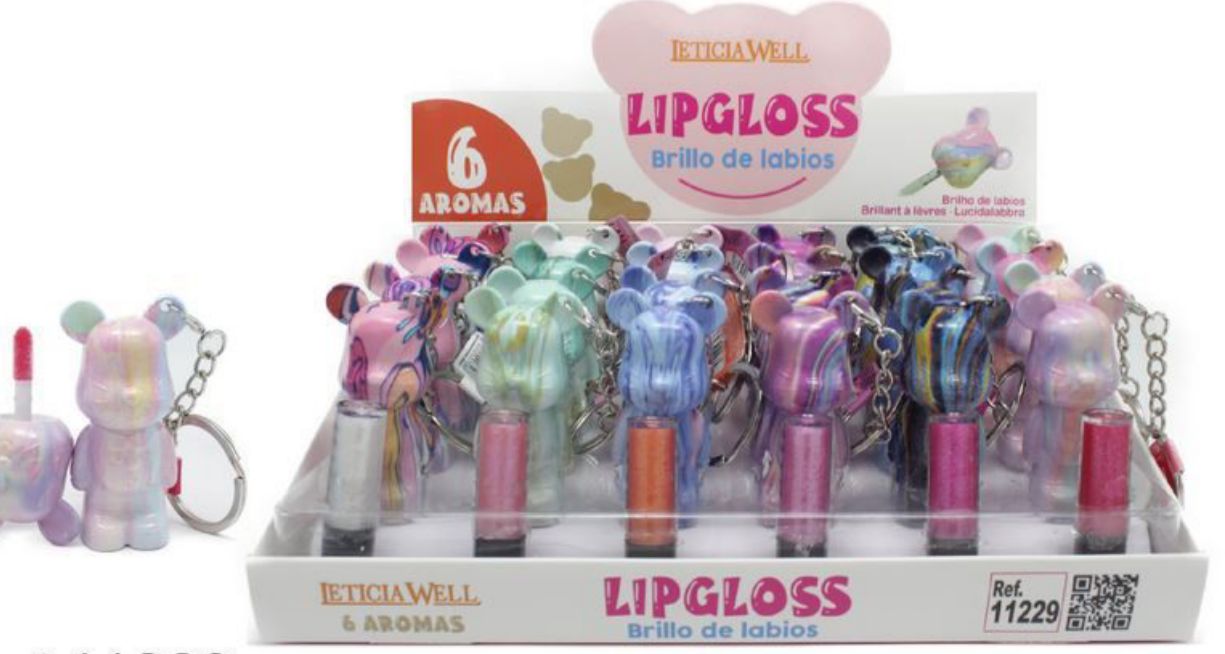 Lipgloss & Porta-chaves Baby Bear- Leticia Well
