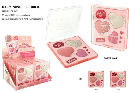 Paleta de blush e iluminador- Easy Paris